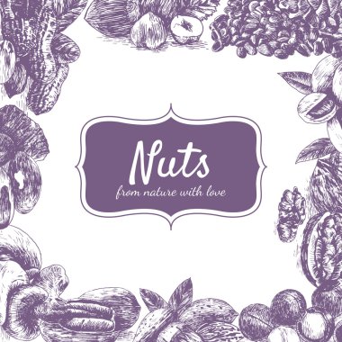 Vektör çizimi tek renkli çerçeve Fındıklı