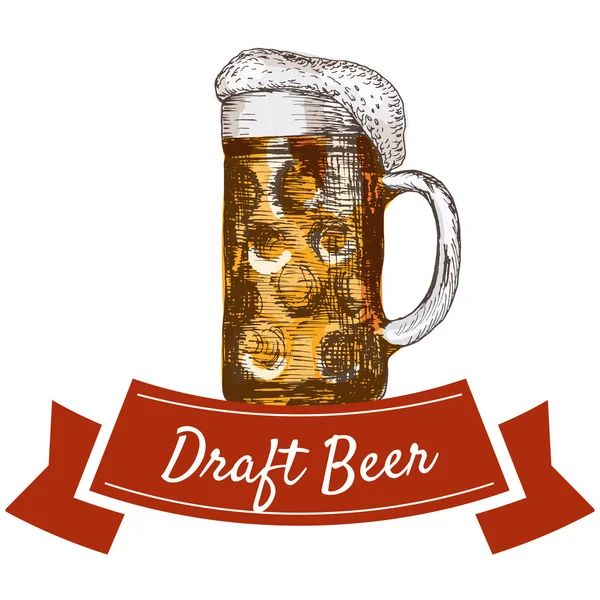 Taslak bira illüstrasyon.