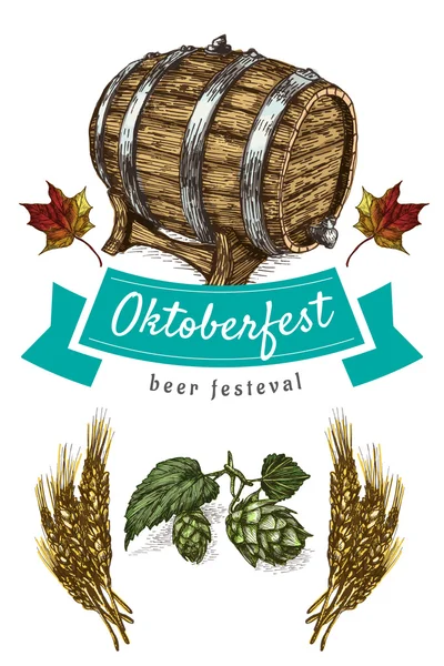 Oktoberfest illüstrasyon ayarla.