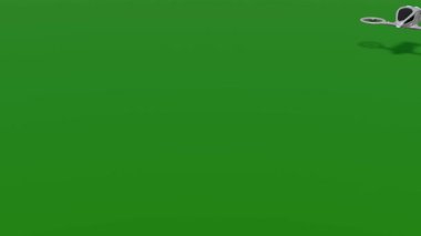 Fütürist hava taksi dronu yeşil ekran