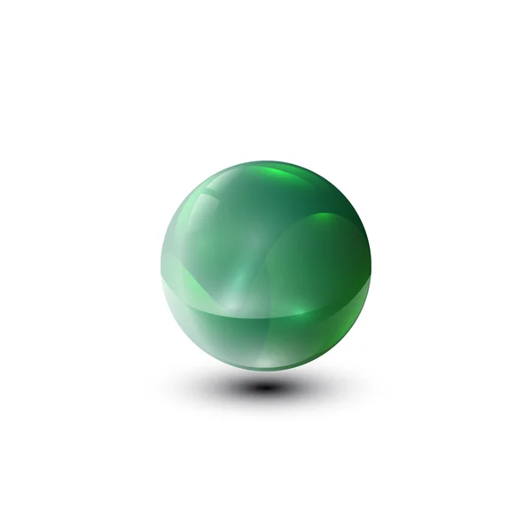 3d esfera verde — Vetor de Stock