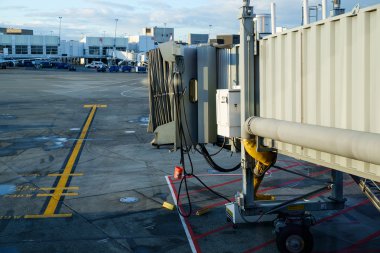 Jetway ticari Havaalanı'nda yükleme yolcu