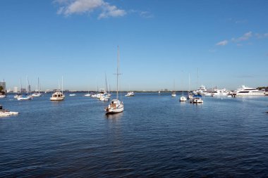 Limanda tekneler, Miami, Florida, ABD.