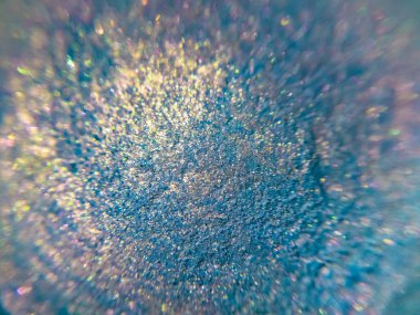 Soyut mavi parlak renkli, makro göz farı