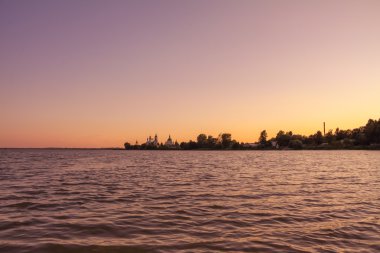 Günbatımı gölde Nero, Rostov büyük, Rusya Federasyonu