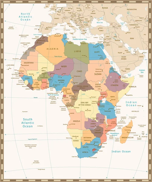 Afrika Retro vintage Haritası