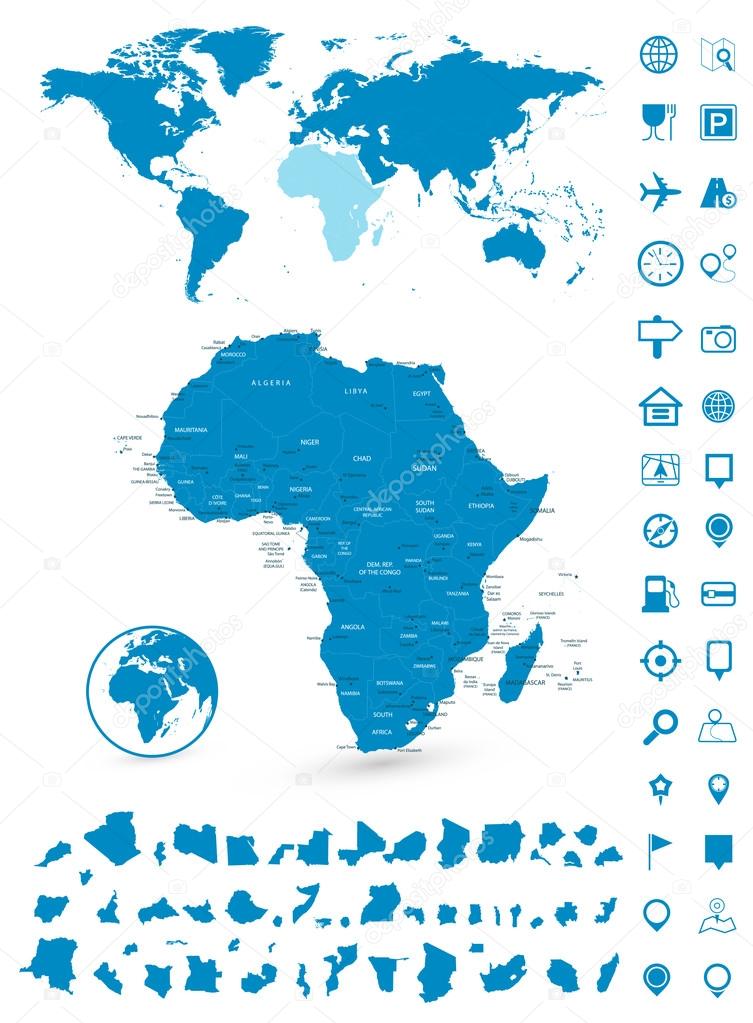 Carte Détaillée De Lensemble De Navigation Carte Afrique Et