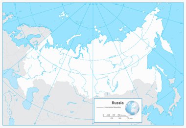 Rusya Federasyonu boş anahat harita