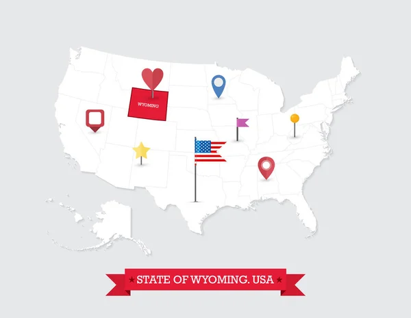 Wyoming Estado En El Mapa De Usaストックベクター ロイヤリティフリーwyoming Estado En El Mapa De Usaイラスト ページ 2 Depositphotos