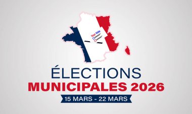 Fransa Belediyesi Seçimleri Fransa Haritası ile 2026 Asgari Vektör
