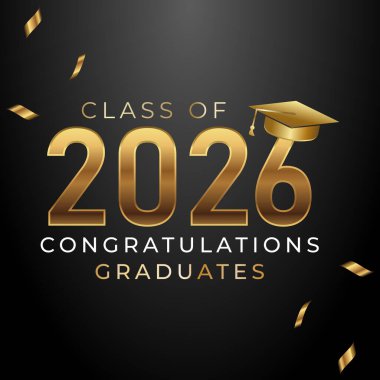 Klasik altın mezuniyet tasarımı 2026 yılı akademik başarısını kutluyor.