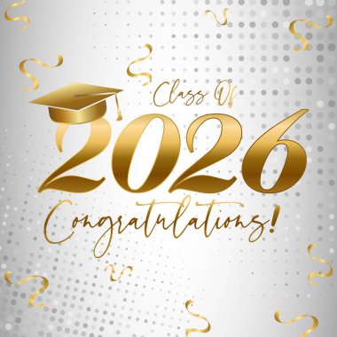 Lüks altın mezuniyet tasarımı 2026 mezuniyet sınıfını birinci sınıf başarı ile kutluyor.