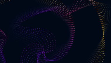 Renkli kıvrımlı benekli dalgalar. Renkli kıvılcım. Dijital pazarlama, veri görselleştirme, bilim kavramları ve teknoloji kapakları için ideal