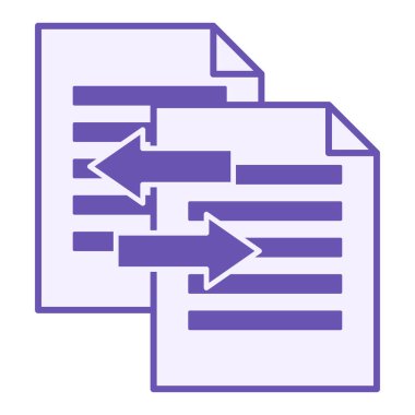 Renkli Aktarım Simgesi. Vektör İllüstrasyonu. Dosyaları bir yerden diğerine taşıyorum. Konsepti İndir