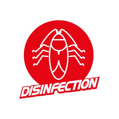 Vektör dezenfeksiyon firma logosu beyaz arka plan üzerinde izole.