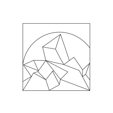 Vektör üçgeni çokgen arka plan.