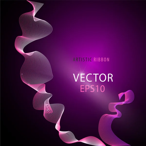 Vector artistic fractal ribbon design. — Stock Vector