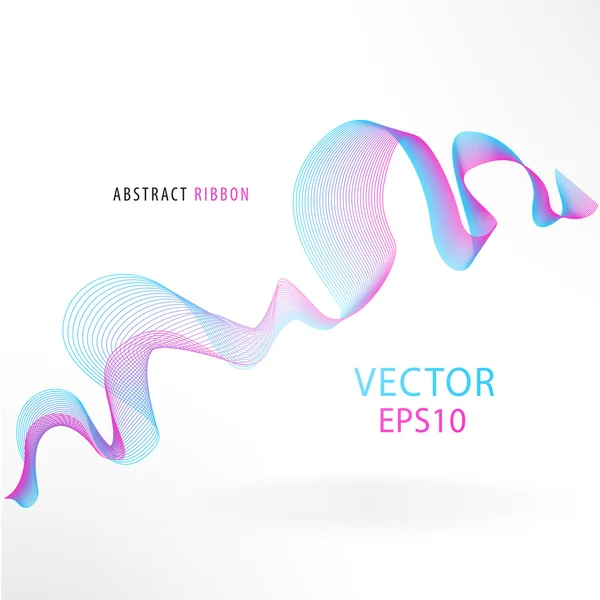 Vector abstract fractal ribbon design. — Stock Vector