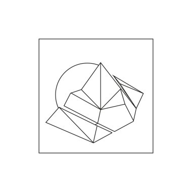 Vektör üçgen piramit arka plan.