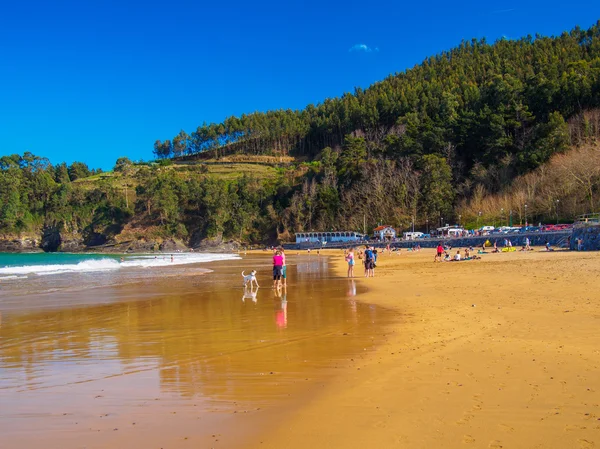 Isla de la playa de Lekeitio en día soleado — Foto de Stock