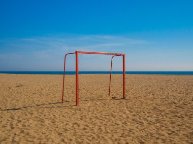 Sahil kumu kırmızı futbol gol