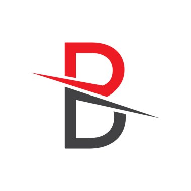 İlk harf swoosh logo şablonu