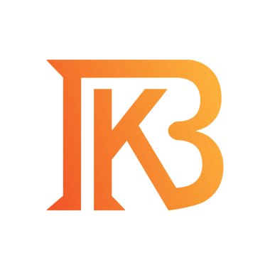 İlk harf logo dizayn şablonu turuncu