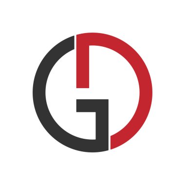 ilk harf g logo vektör şablonu