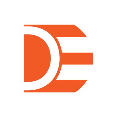 E Harfi logo tasarım şablon elementleri