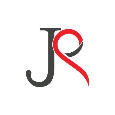 J harfi logo tasarım şablonu vektörü