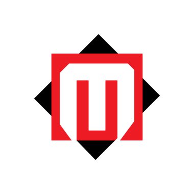 Tasarım elemanları vektörü olan ilk harf m logosu