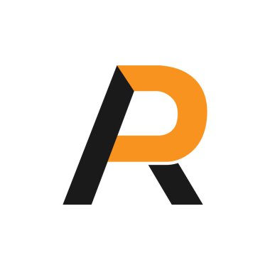 R harfi logo tasarım şablonu elementleri