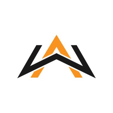 bir üçgen logo vektör tasarımı illüstrasyonu harfi