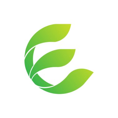 Yaprak logosu tasarım şablonu vektörü