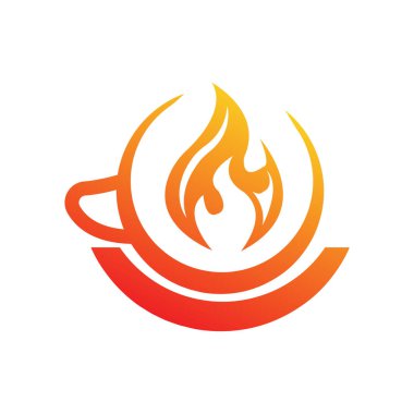 Yangın logosu şablonu. vektör illüstrasyonu