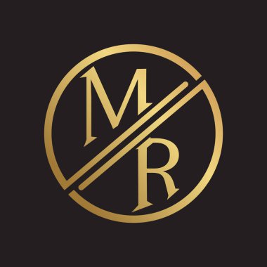 harf logosu ilk tasarım şablon simgesi. Moda için yazı tipi ve siyah arkaplan şablonu. düz biçim