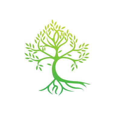 Ağaç vektör logosu tasarımı. ağaç logosu simgesi. ağaç logosu tasarımı