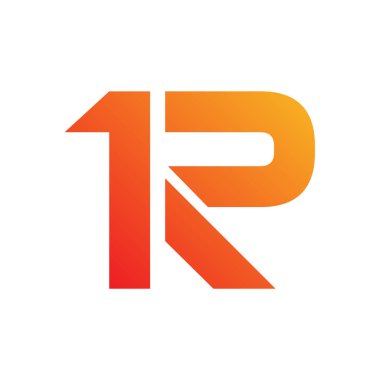İlk harf logo tasarımı turuncu ve turuncu turuncu renkli modern tasarım logo vektörü.