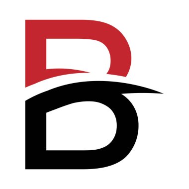 ilk harf logo tasarımı kırmızı ile