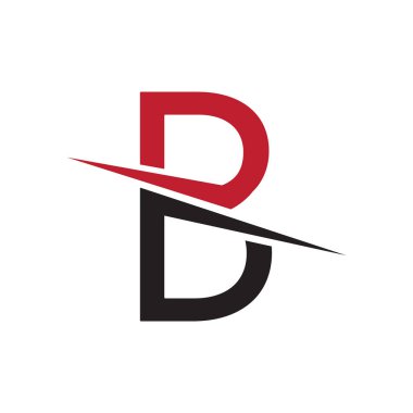 ilk logo harfi d şablon vektörü