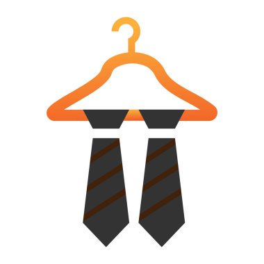 Askı vektör illüstrasyonlu kravat