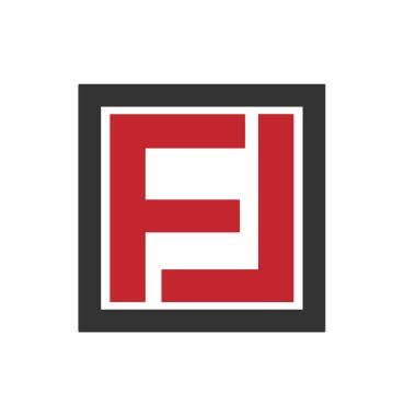 F Harfi logo tasarım şablonu elementleri