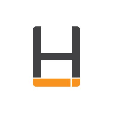 H harfi logo şablon vektör şablonu
