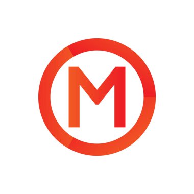 M harfi logo şablonu