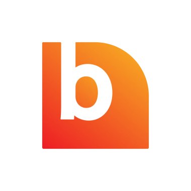 b harfi logo tasarımında şirketiniz için boşluk.