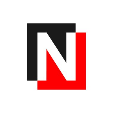 N harfi logo tasarım şablonu