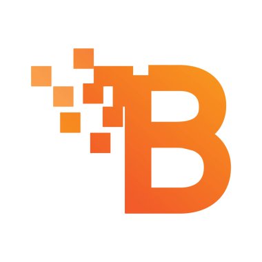 B harfi logo tasarımı. yaratıcı sembol şablon vektörü