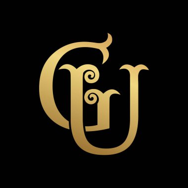 Lüks C harfi logosu. Butik, kraliyet, otel, düğün, otel, otel, butik için kraliyet mücevherleri ve diğer isimler için bu monogram.