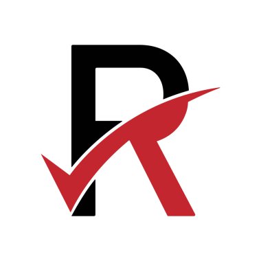 R harfi logo tasarım vektör şablonu. r logo simgesi vektörü