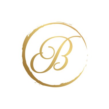 lüks harf b simgesi vektör çizim şablonu